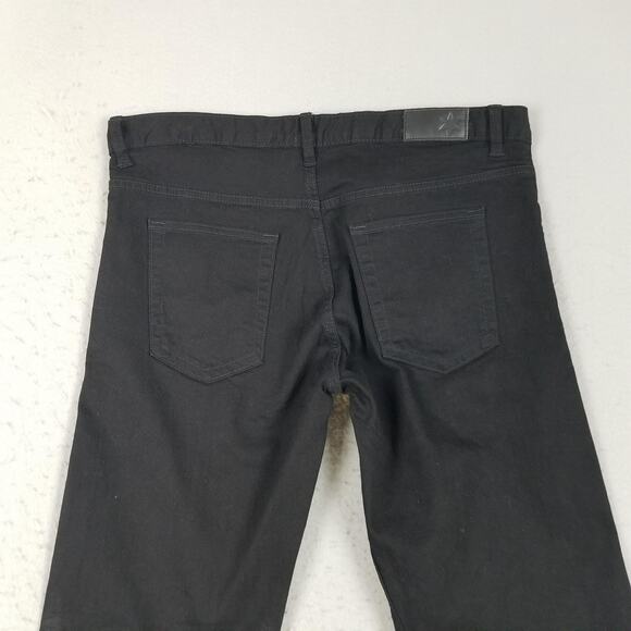 Dearborn Denim Jeans Mens 35 Black Slim Fit Stretch Made USA Straight Leg Pants - Picture 6 of 13
